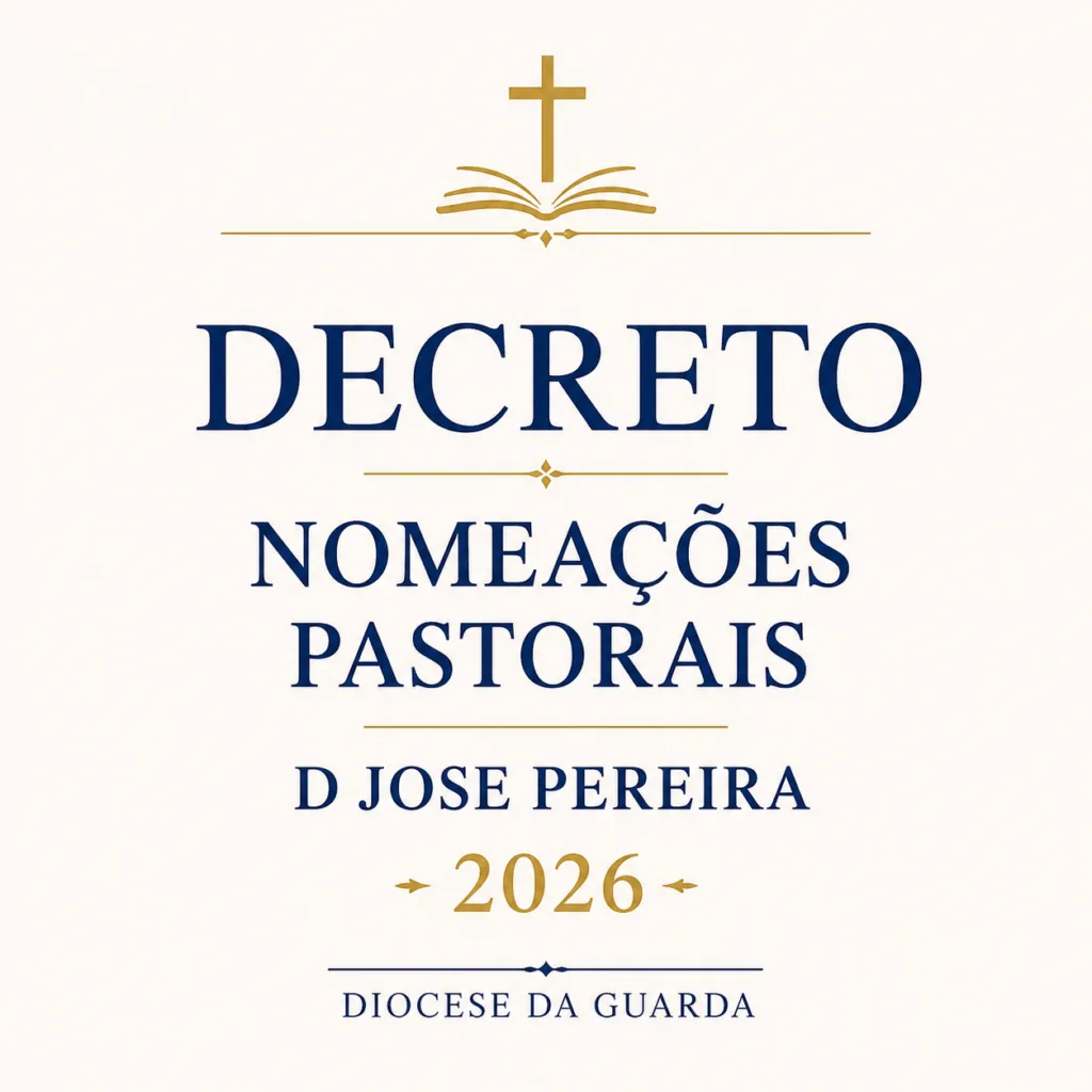 Retrato oficial de D. José Miguel Barata Pereira, Bispo da Guarda, no âmbito do anúncio das novas nomeações para a reorganização pastoral da diocese.